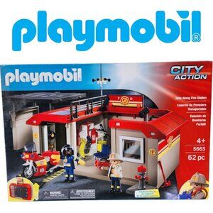 PLAYMOBIL City Action Firestation Fire Station Firefighters Replacement Parts Ta